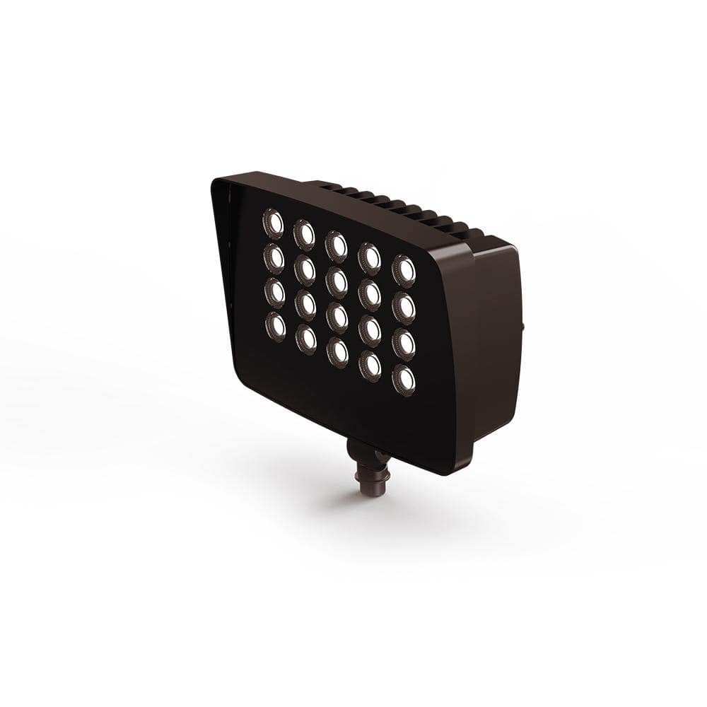 250-Watt Equivalent Bronze Outdoor Integrated LED Commercial Flood Light, 8000 Lumens - Hercitys