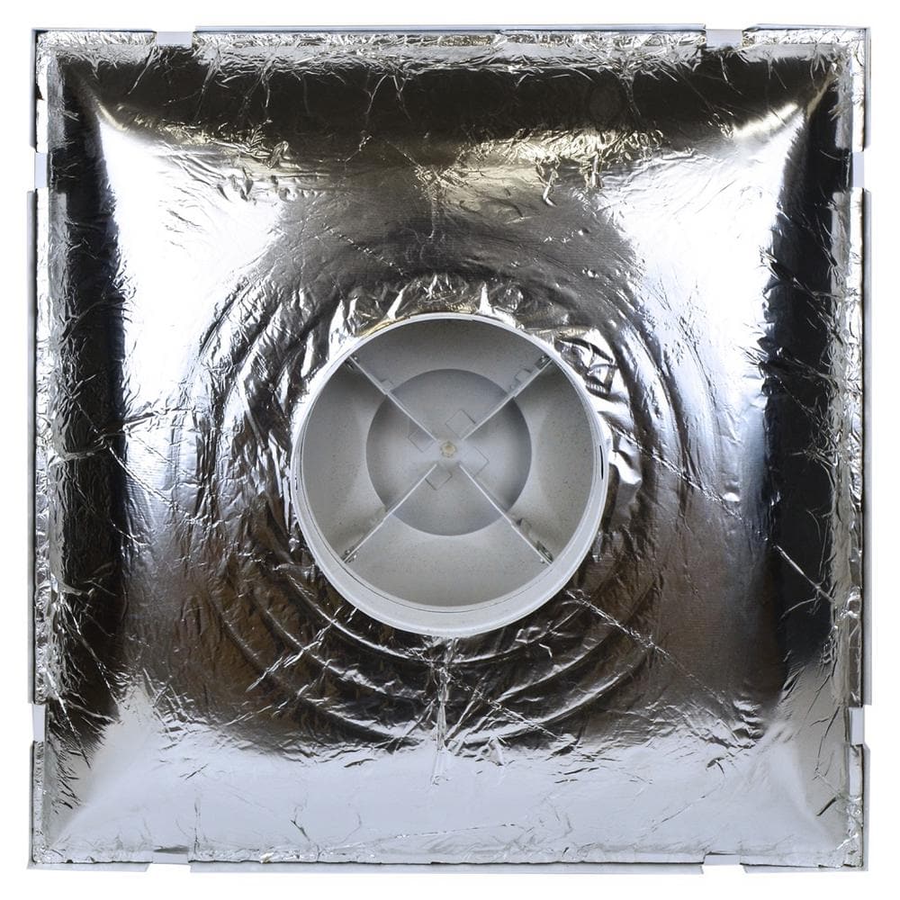 24 in. x 24 in. T-Bar Drop Ceiling Lay-In Supply Diffuser with Round 12 in. Collar/Neck and R6 Insulation - Hercitys