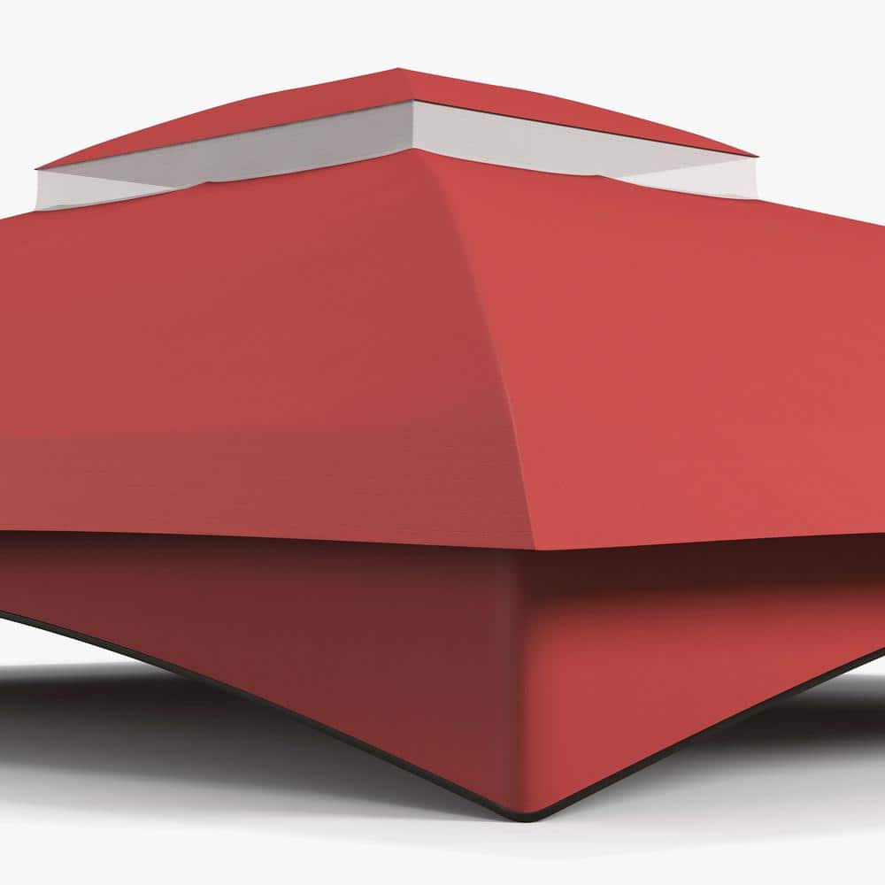 10 ft. x 12 ft. Gazebo Canopy Replacement, 2-Tier Outdoor Gazebo Cover Top Roof with Drainage Holes - Hercitys