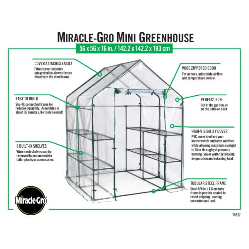 4 ft. x 8 in. x 4 in. x 8 in. x 6 ft. x 5 in. Mini Greenhouse - Hercitys
