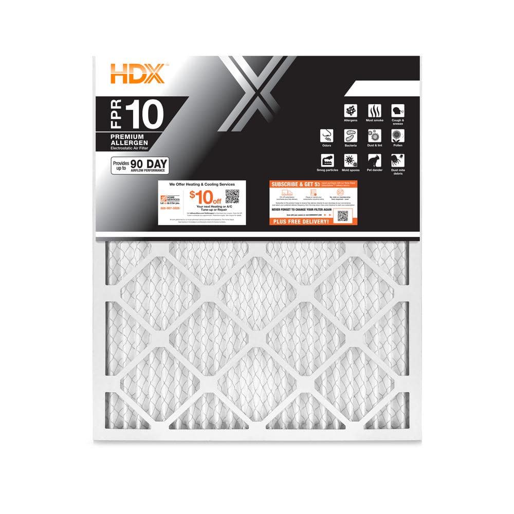 18 in. x 24 in. x 1 in. Premium Pleated Air Filter FPR 10, MERV 13 (Case of 12) - Hercitys