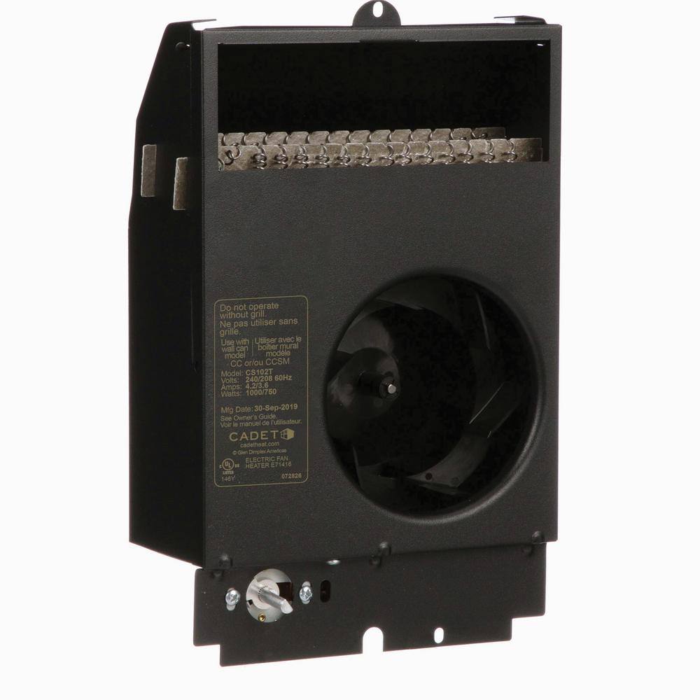 240/208-volt 1,000/750-watt Com-Pak In-wall Fan-forced Replacement Electric Heater Assembly with Thermostat - Hercitys