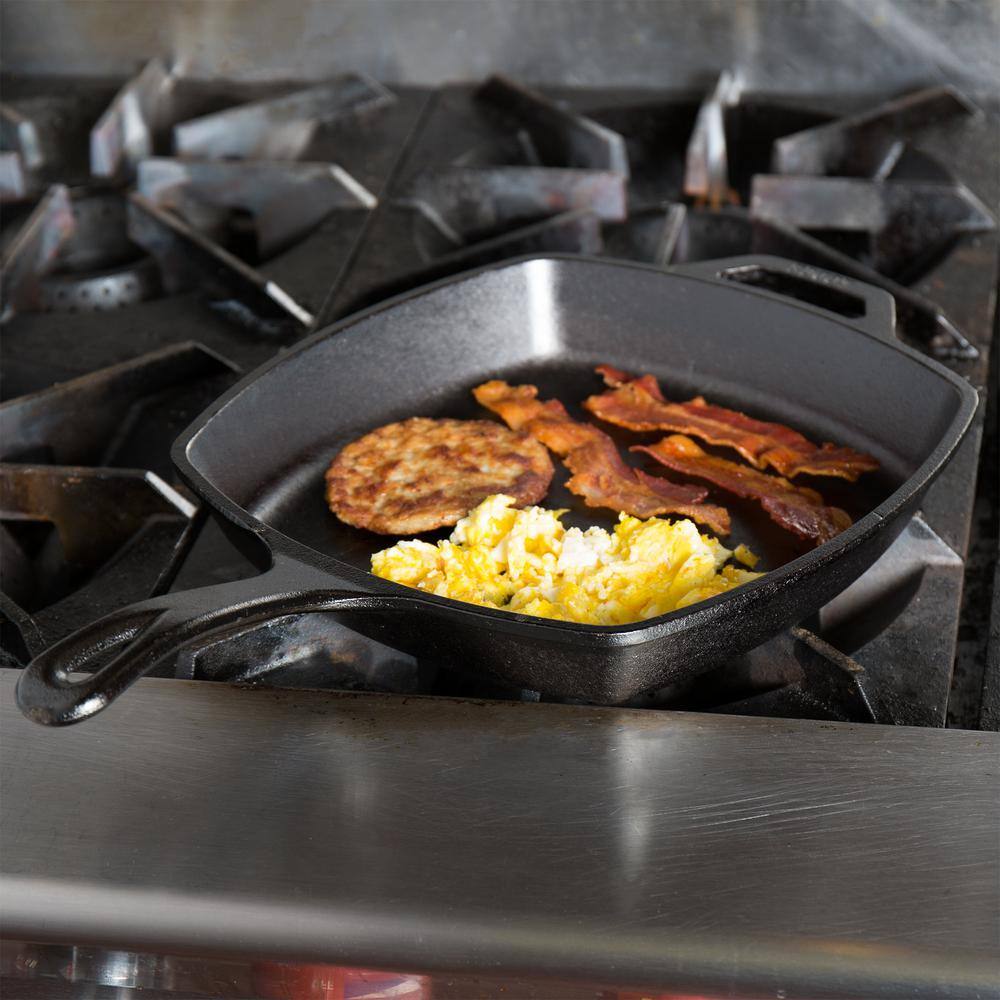 10.5 in. Cast Iron Skillet in Black - Hercitys