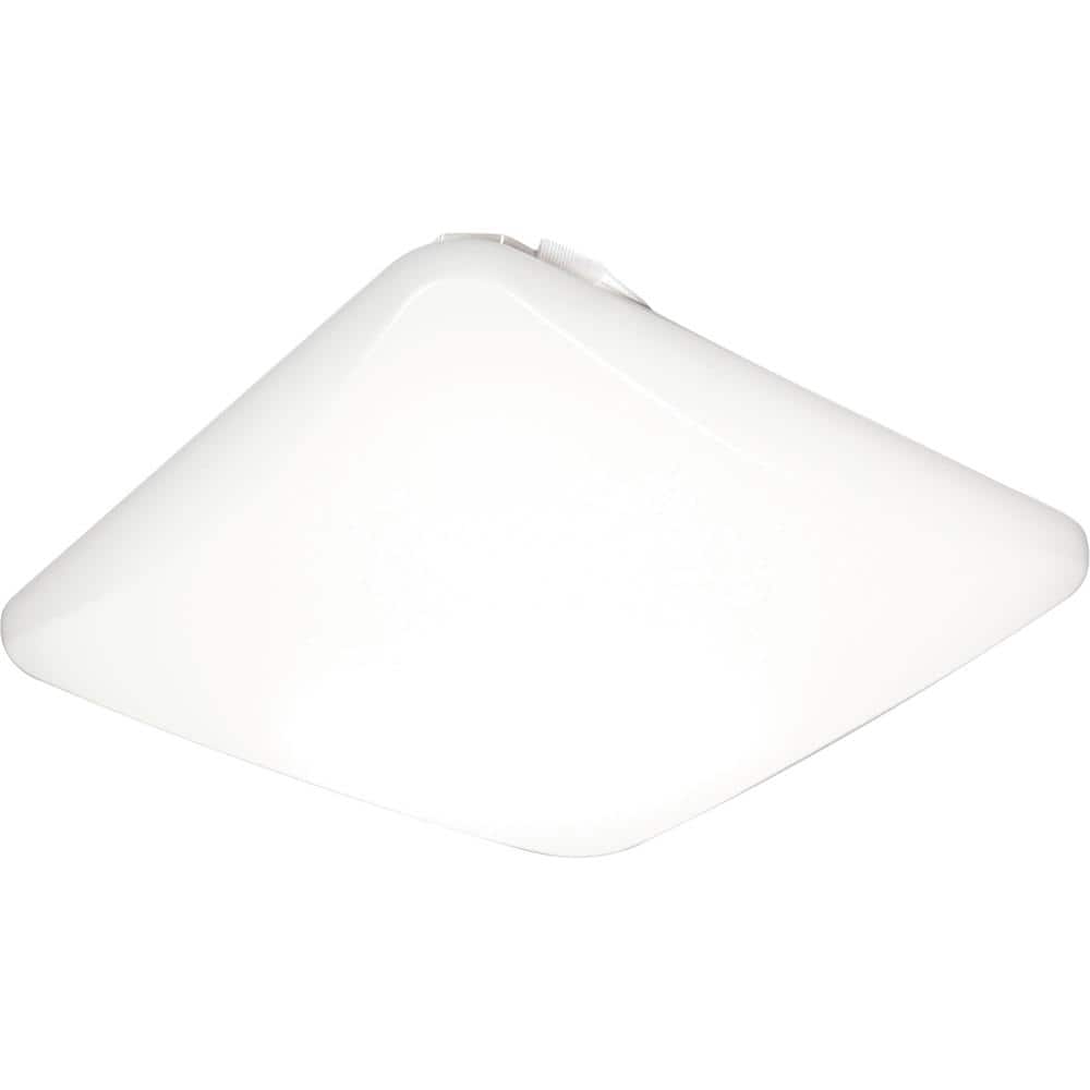 11 in. Square Low-Profile White Integrated LED Flush Mount - Hercitys