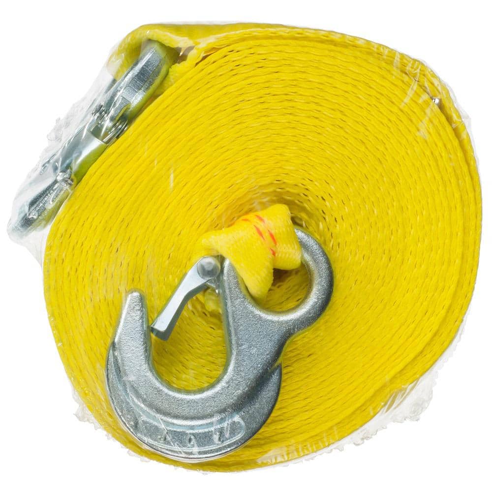 25 ft. x 2 in. Heavy-Duty Tow Strap with Hooks - Hercitys