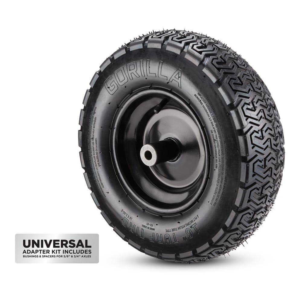 16 in. Turf Universal Wheelbarrow Tire - Hercitys