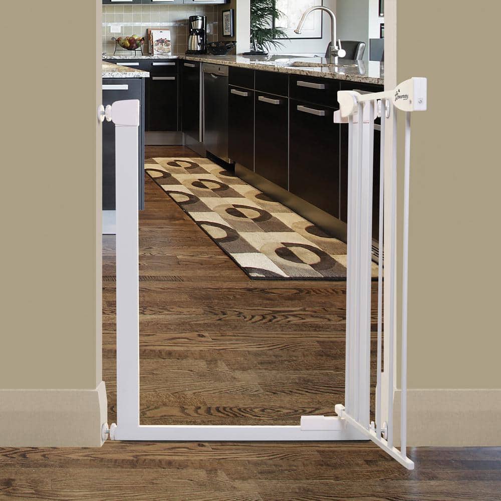 29 in. Tall Metal Boston 24 in. to 26.5 in. Wide Slimline Pressure Mounted Auto-Close Baby Gate - Hercitys