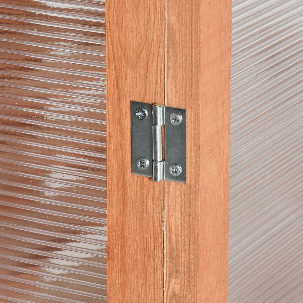 30 in. W x 24 in. D x 44 in. H Outsunny Wooden Cold Frame Small Mini Greenhouse Cabinet - Hercitys