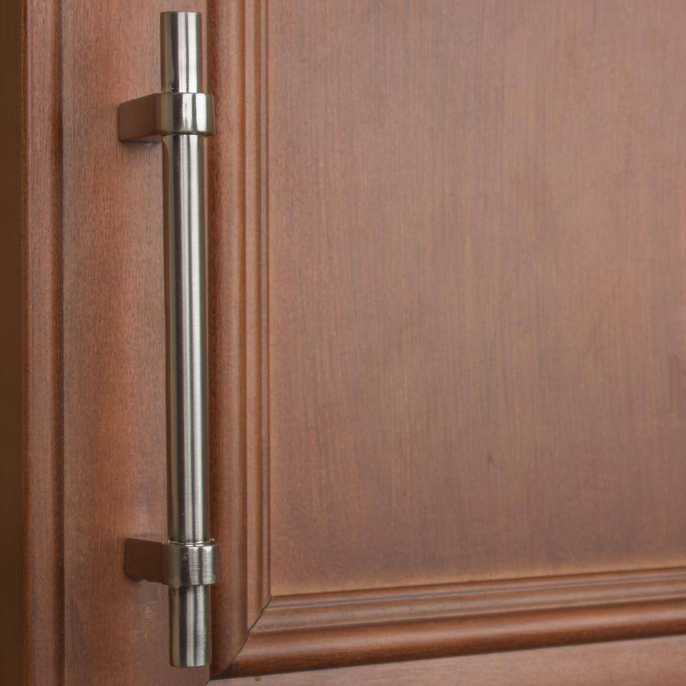 4-1/4 in. Center-to-Center Satin Nickel Solid Euro T-Bar Handle Pull (10-Pack) - Hercitys