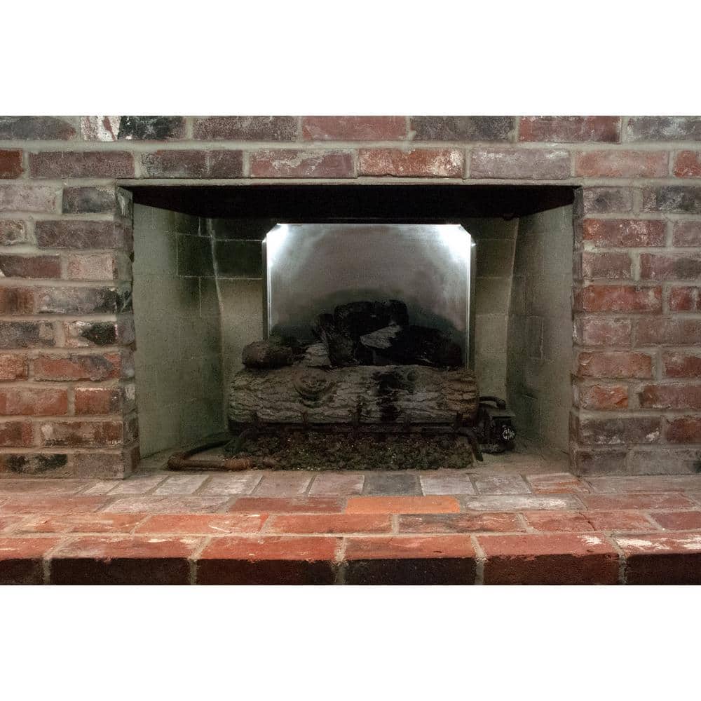 24 in. x 24 in. Stainless Steel Fireback - Hercitys