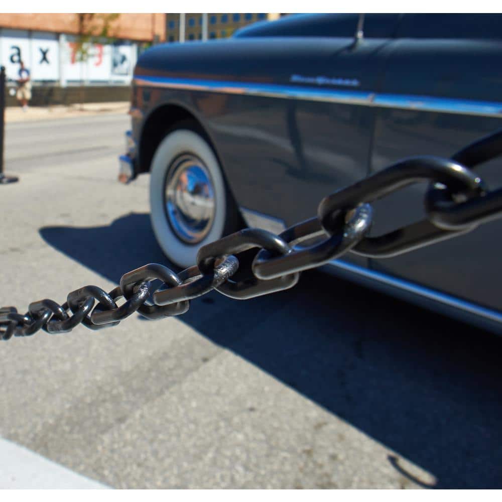 2 in. x 50 ft. Black Plastic Chain - Hercitys