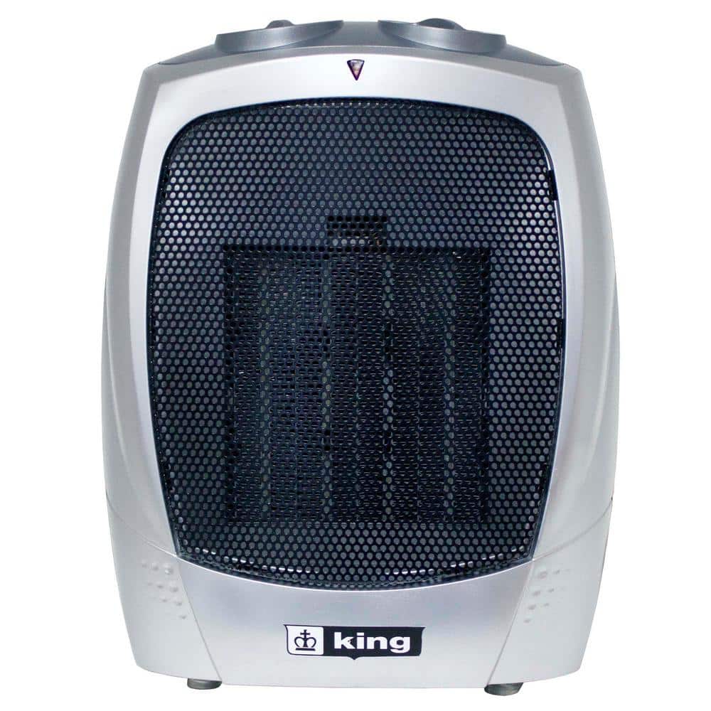120-Volt Portable Electric Ceramic Heater in Gray - Hercitys