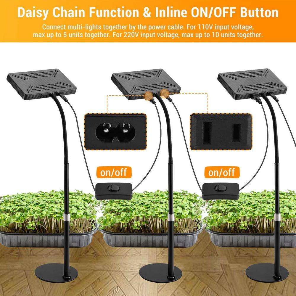 200-Watts Grow Light Bulb Specialty Code Desk LED Grow Lights Grow Light UV-IR Full Spectrum with On/Off Switch 1-Pack - Hercitys