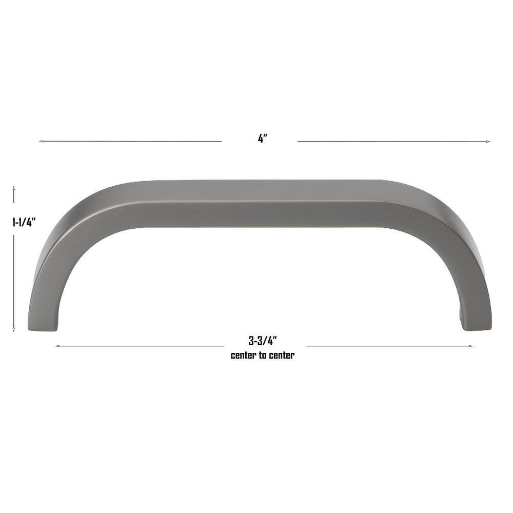 3-3/4 in. (96 mm ) Center-to-Center Graphite Flat Bar Pull (10-Pack ) - Hercitys