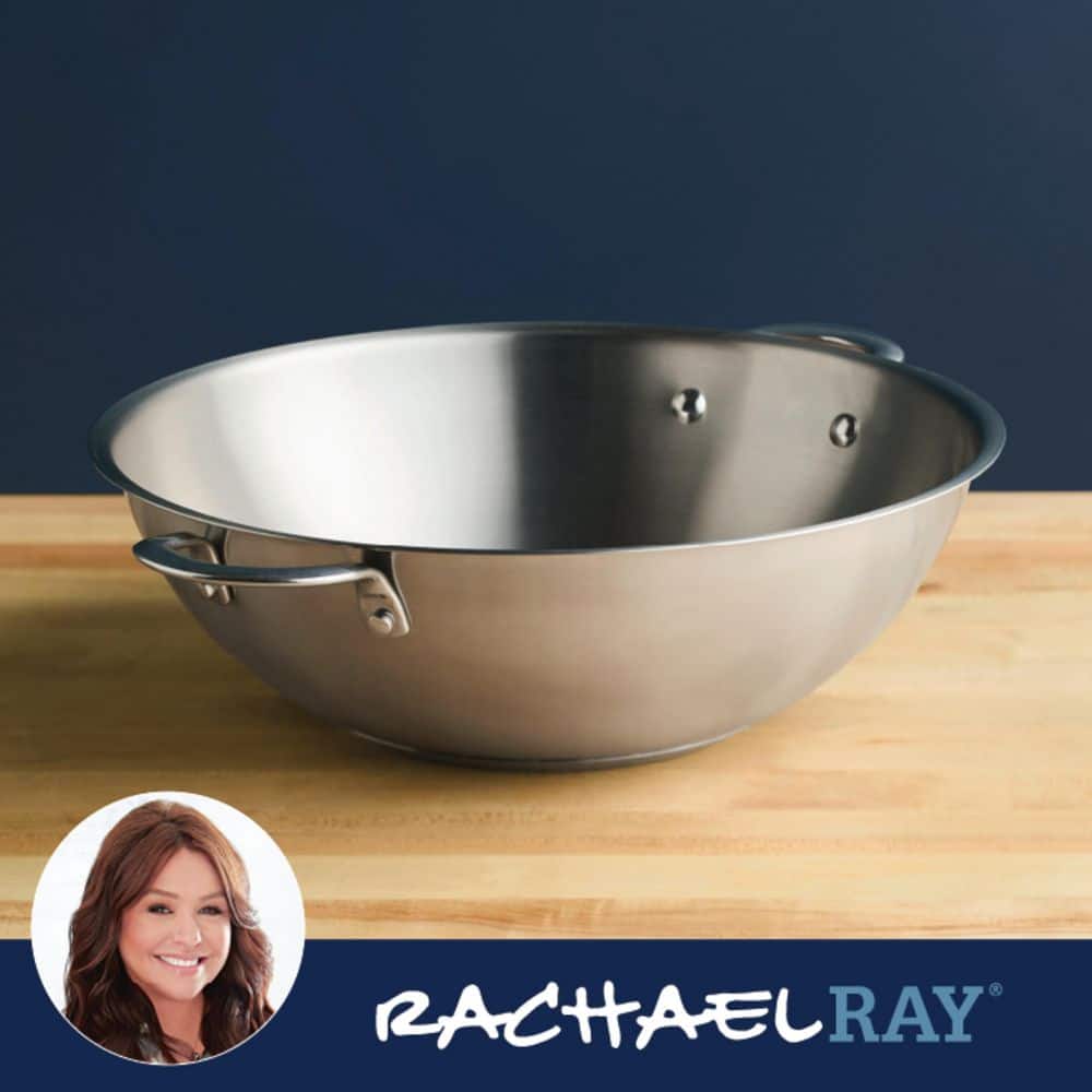 14 in. Professional Stainless Steel Induction Wok, Silver - Hercitys