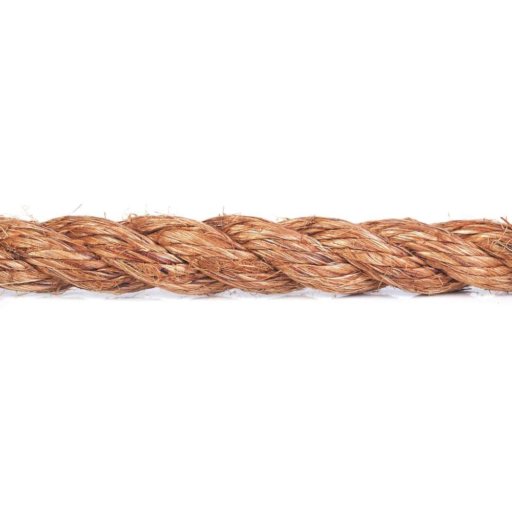 3/8 in. x 600 ft. Sisal Twisted Rope 3-Strand, Natural - Hercitys