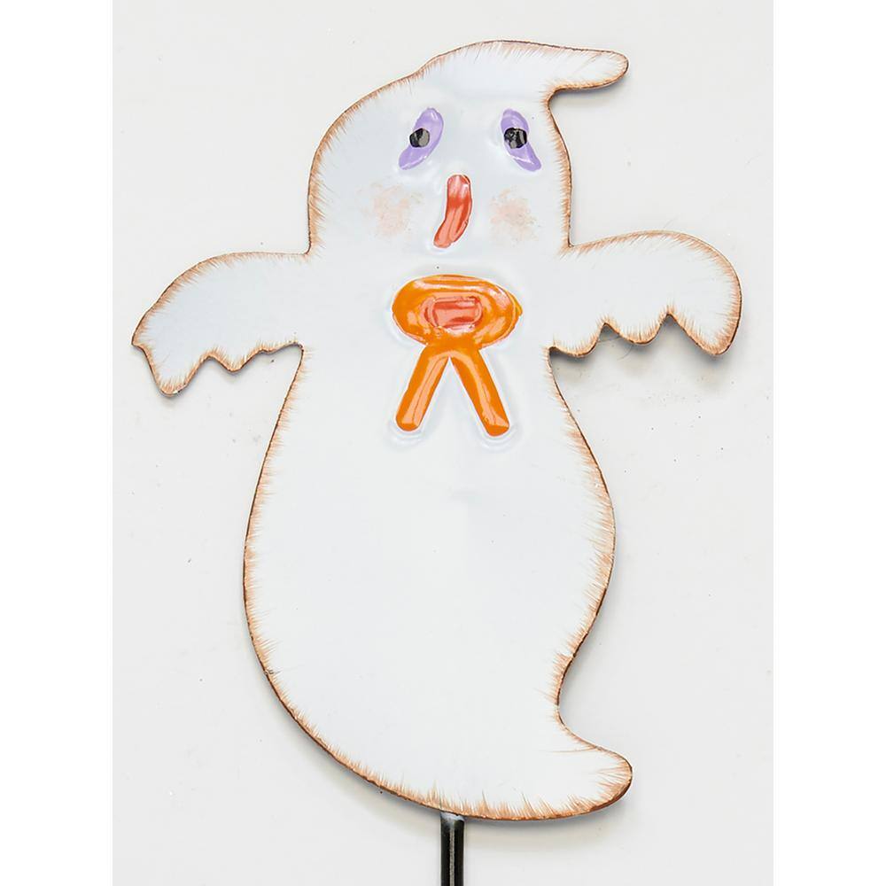 15 in. Iron Halloween Ghost Figure Pick Yard Stake, Set of 3 - Hercitys
