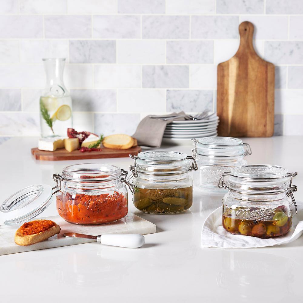 16.9 oz. Preservative Jar with Lid (Set of 4) - Hercitys