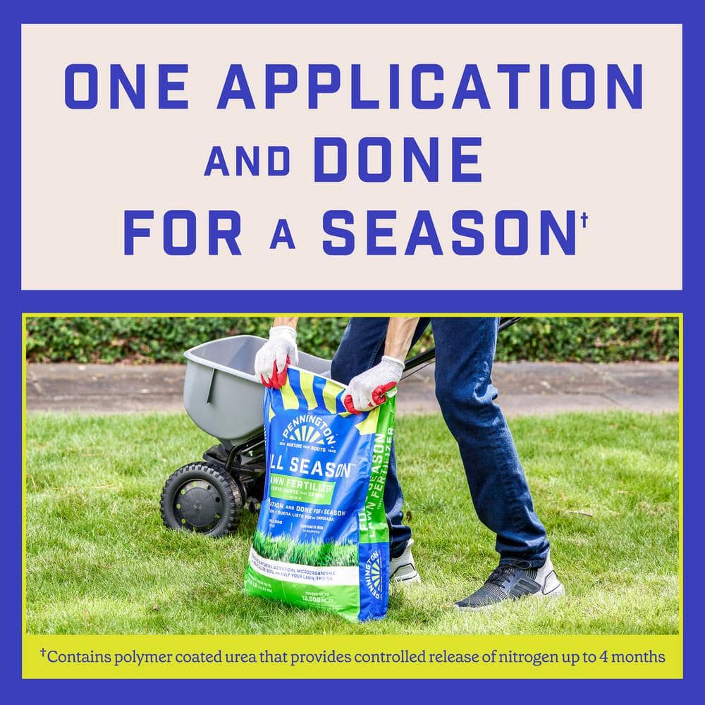 33.6 lbs. 12,000 sq. ft. Full Season Lawn Fertilizer Granules 32-0-5 - Hercitys