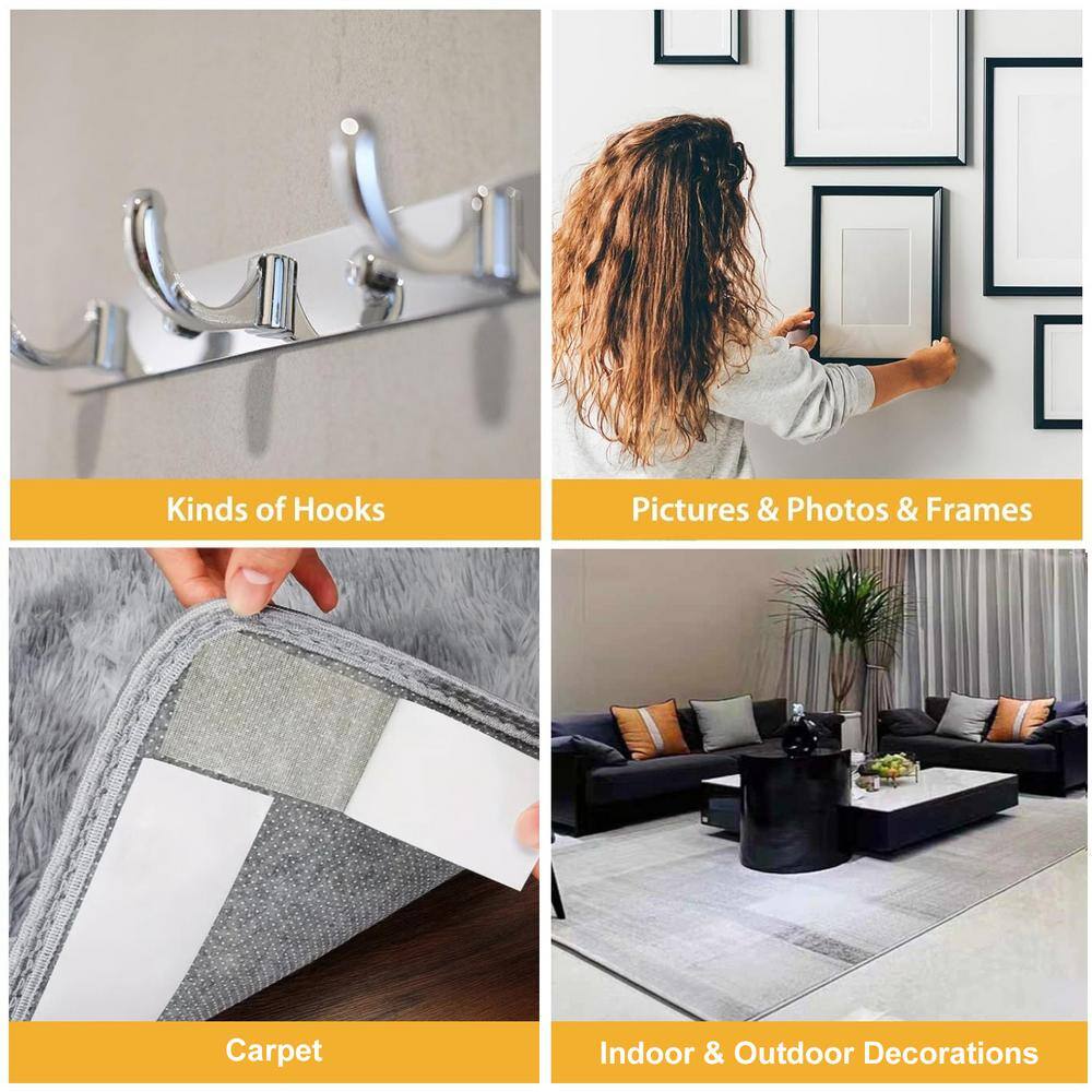 1.2 in. x 33 ft. Double-Sided Carpet Tape (4-Pack) - Hercitys