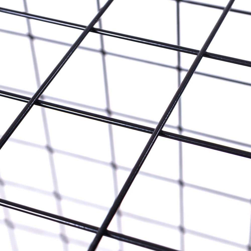 14 in. W x 14 in. H x 14 in. D Black DIY 8 Cube Grid Wire Cube Shelves Shelving Unit - Hercitys