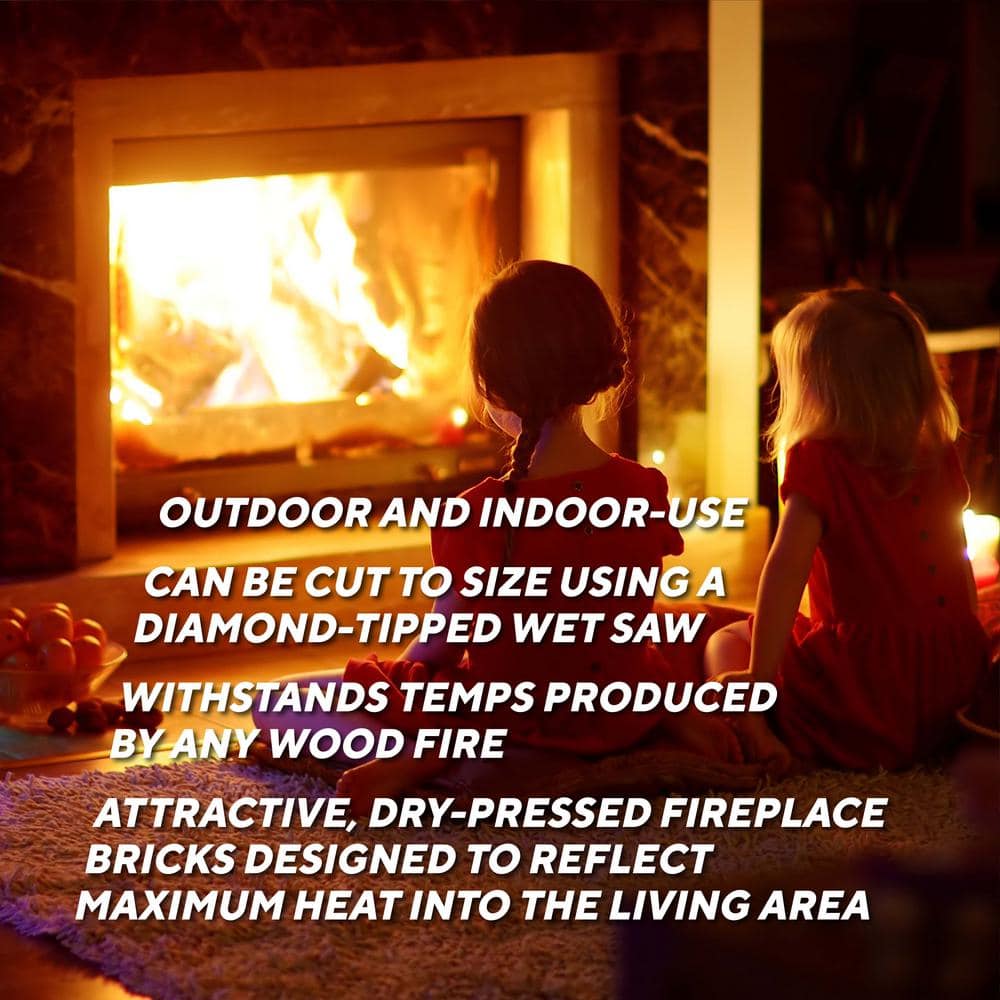 4.5 in. x 9 in. x 1.25 in. Fire Brick 2000F (6 per Box) - Hercitys