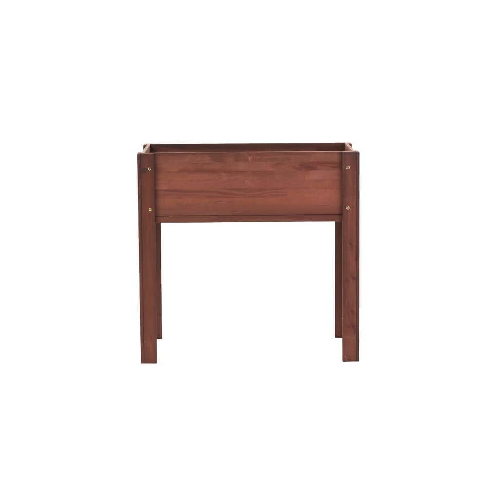 31 in. x 16 in. x 31 in. Wood Raised Planter with Legs in Coffee - Hercitys