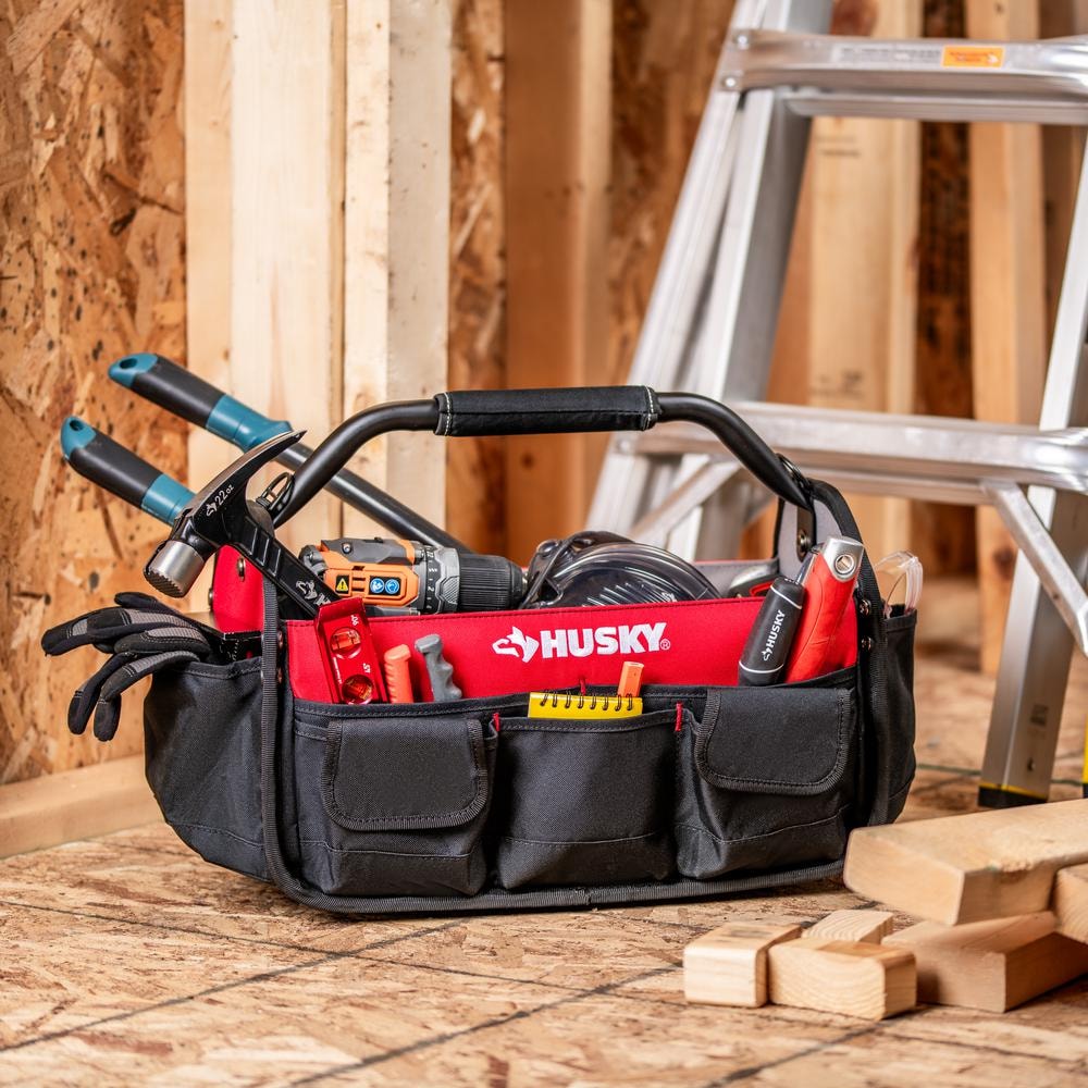 17 in. 18 Pocket Open Top Tool Bag - Hercitys