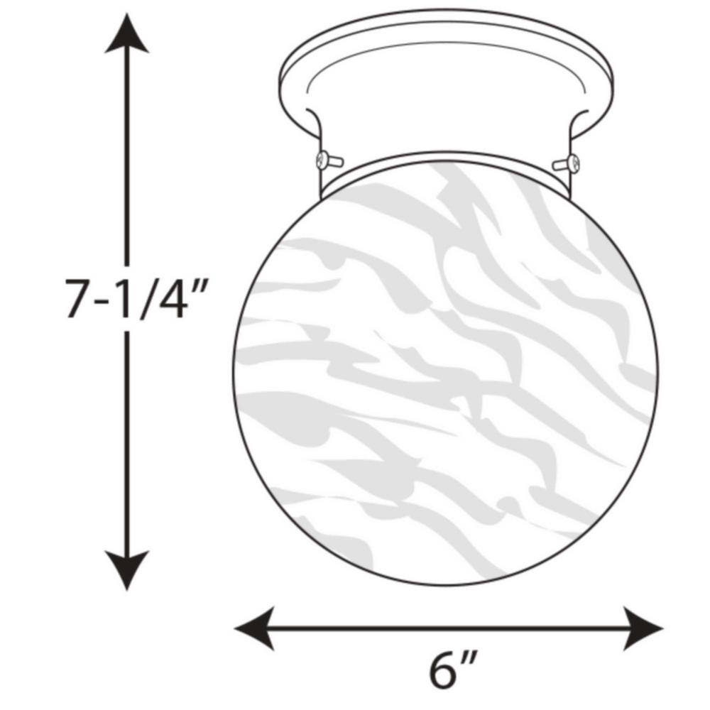 1-Light Brushed Nickel Flushmount - Hercitys