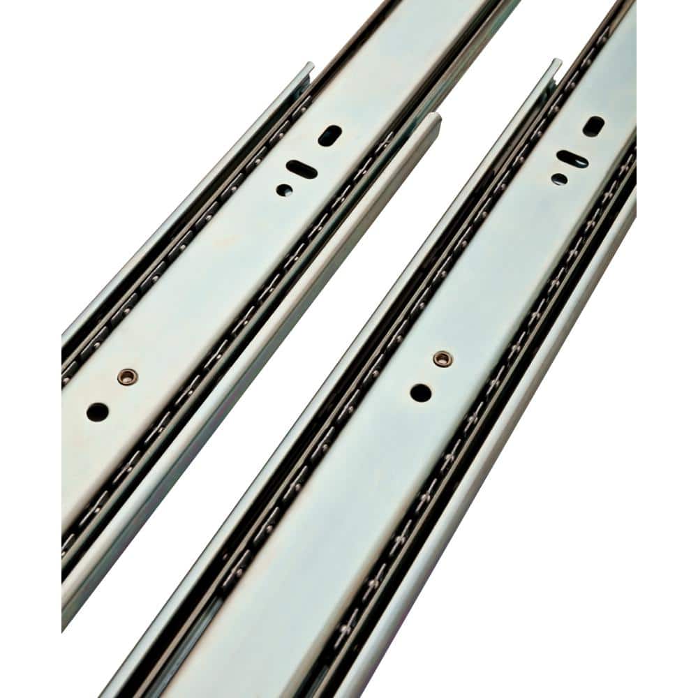 1 Pair 22 in. Full Extension Side Mount Ball Bearing Drawer Slide Set (2 Pieces) - Hercitys