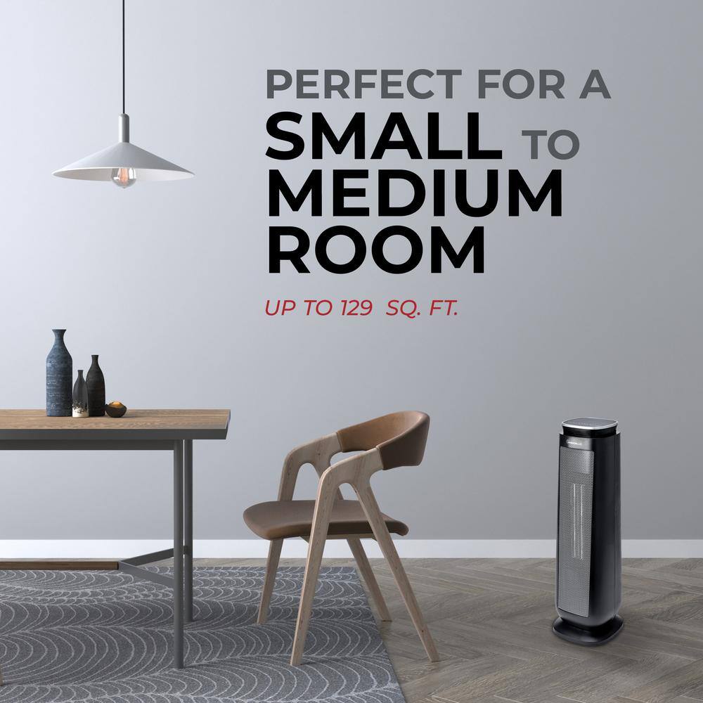 23 in. 1500-Watt/900-Watt Electric Oscillating Digital Ceramic Tower Heater - Hercitys