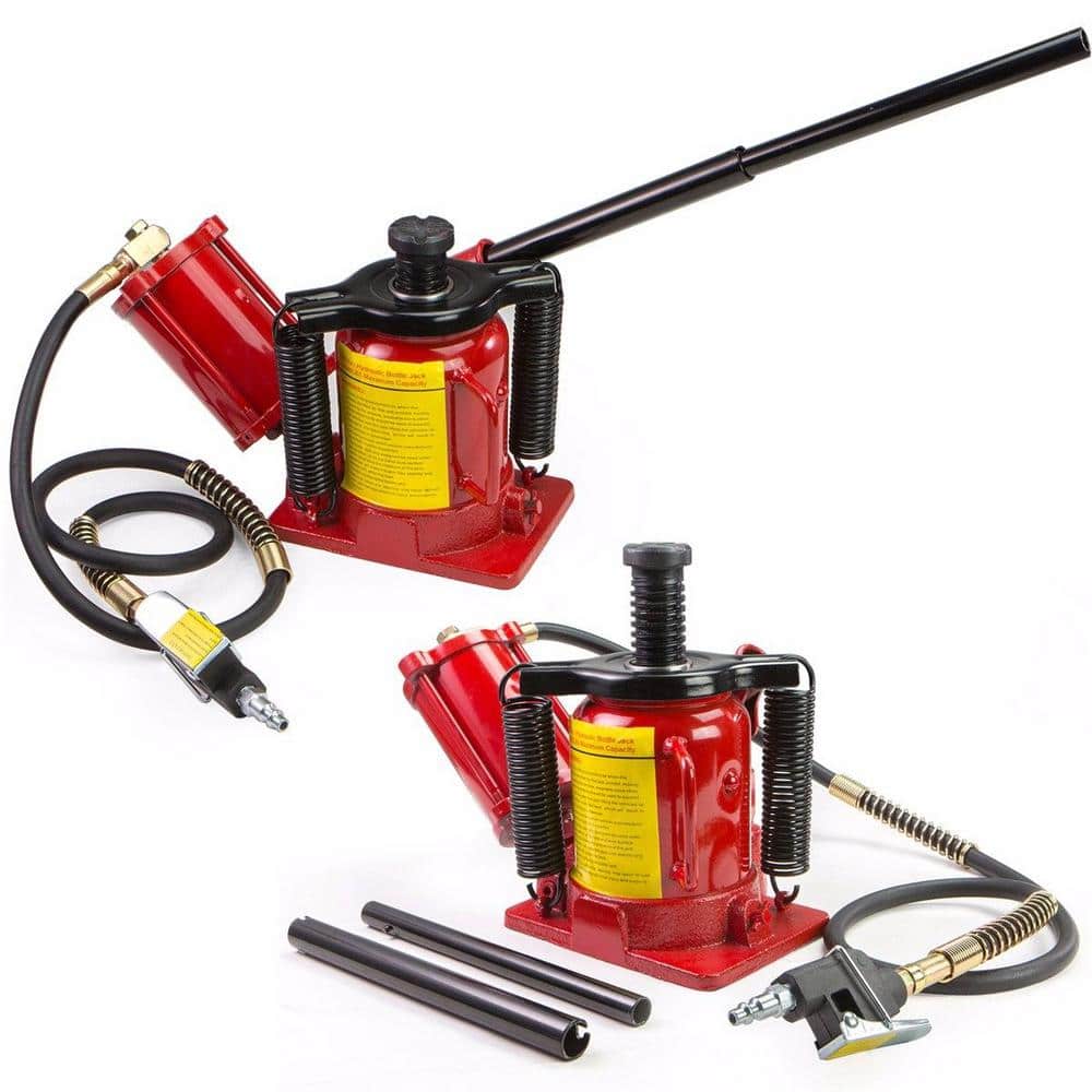 20-Ton Air Hydraulic Bottle Jack Manual 44092 lbs. Heavy-Duty Auto Truck RV Repair - Hercitys