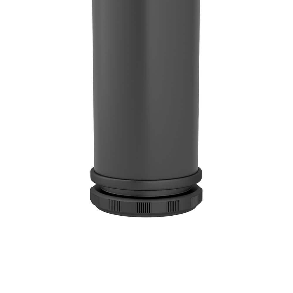 28 in. (711 mm) Matte Black Metal Folding Table Leg with Leveling Glide - Hercitys