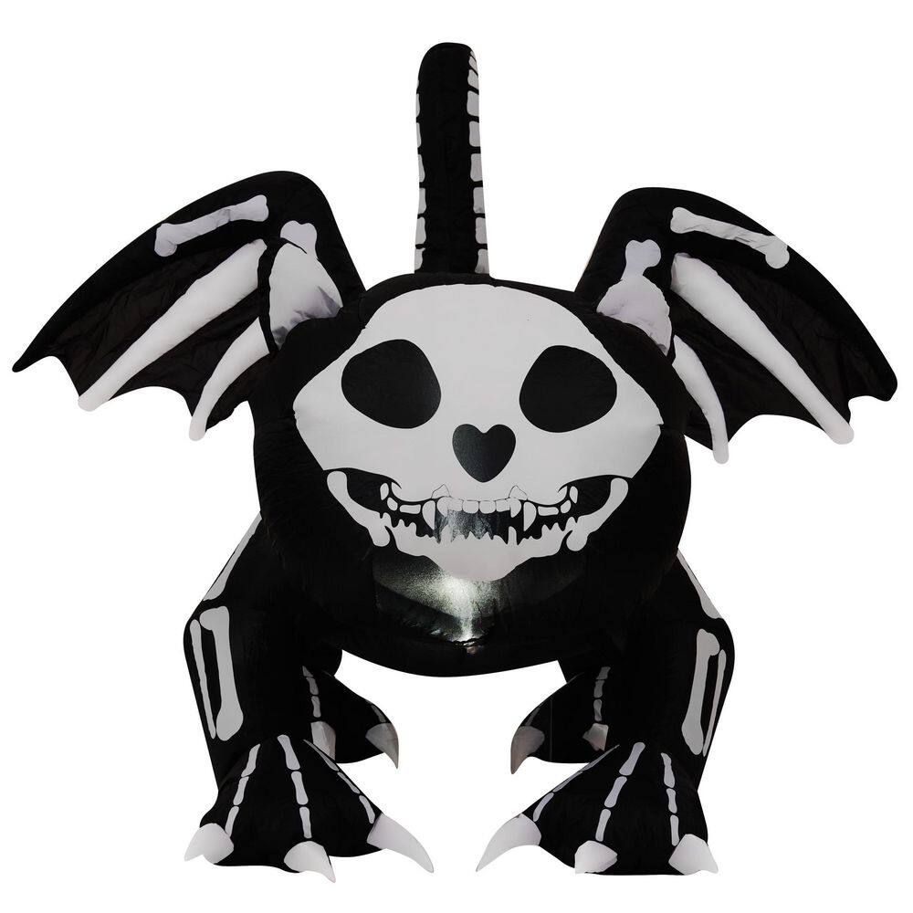 5.9 ft. Long Inflatable Pre-Lit Skeleton Cat - Hercitys