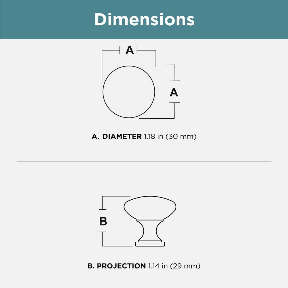 12-Pack Garrett 1-3/16 in. (30 mm) Classic Dark Oil Rubbed Bronze Round Cabinet Knobs - Hercitys