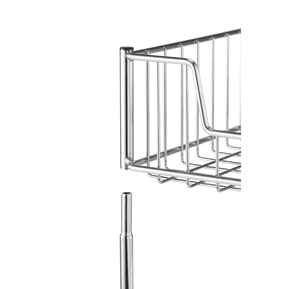 2-Tier Large Sliding Drawer in Chrome - Hercitys