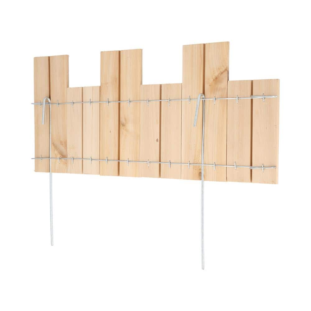 18 in. W x 7 in. H x 1 in. D Cedar Wood Landscape Edging (12-Pack) - Hercitys