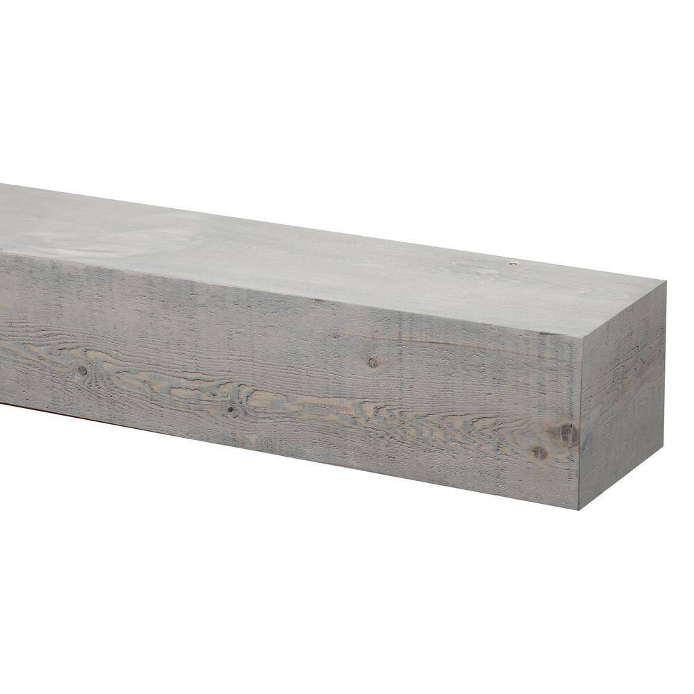 48 in. Ash Gray Solid Beam Mantel - Hercitys