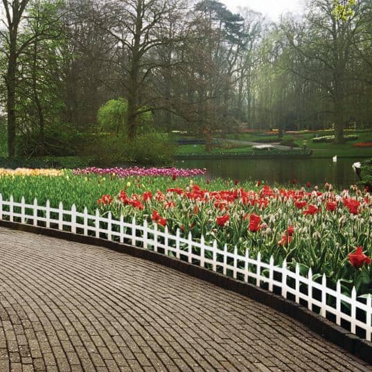 18 in. H 36 in. W Wood Picket Garden Fence (12-Pack) - Hercitys