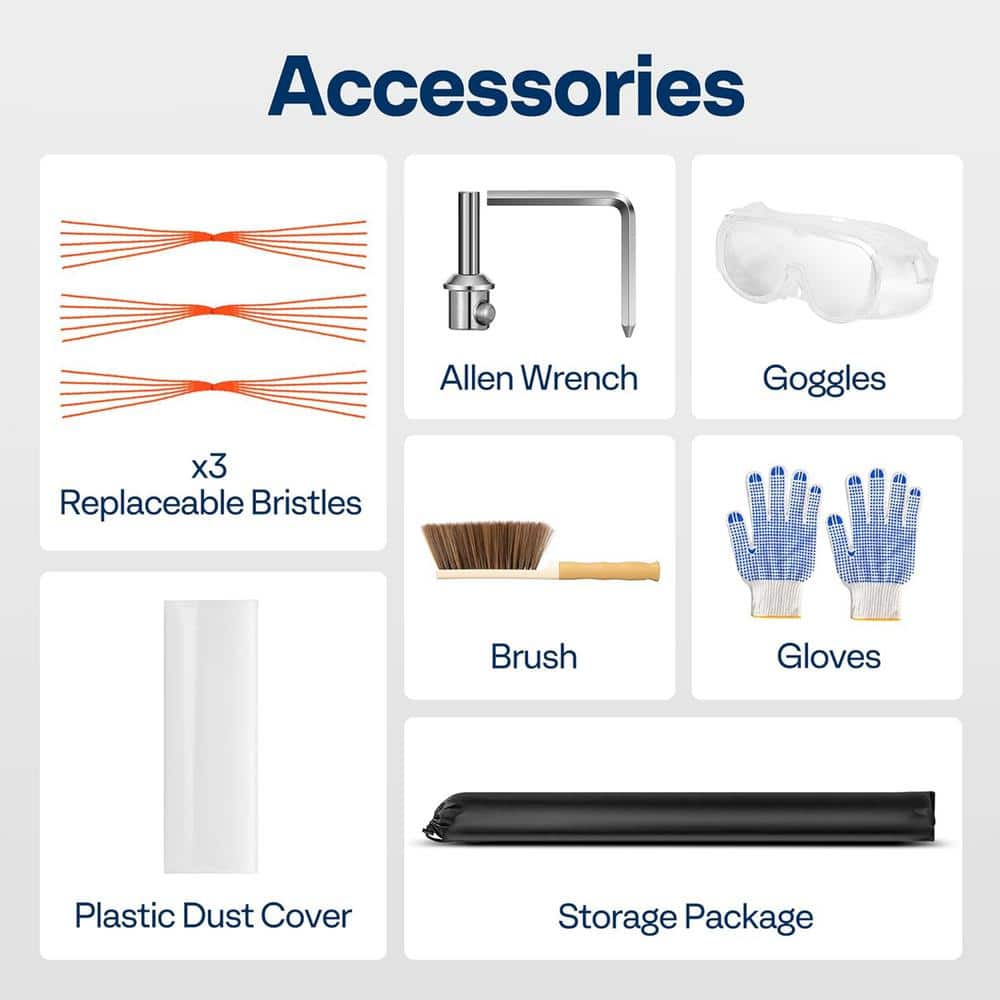 33 ft. Flexible Chimney Sweep Kit with 10-Rods and 3-Replaceable Bristles - Hercitys