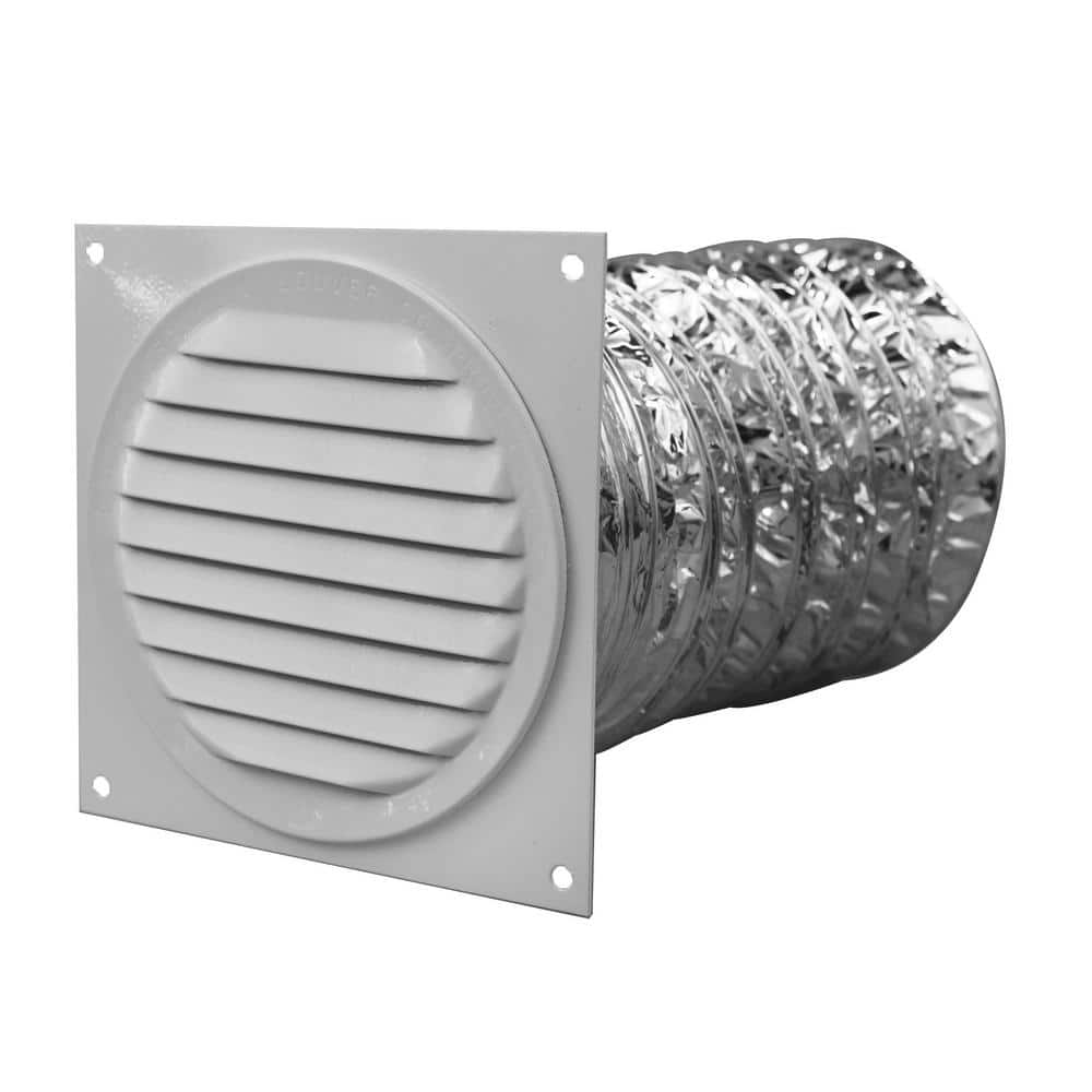 4 in. Aluminum Bathroom Soffit Vent, White - Hercitys