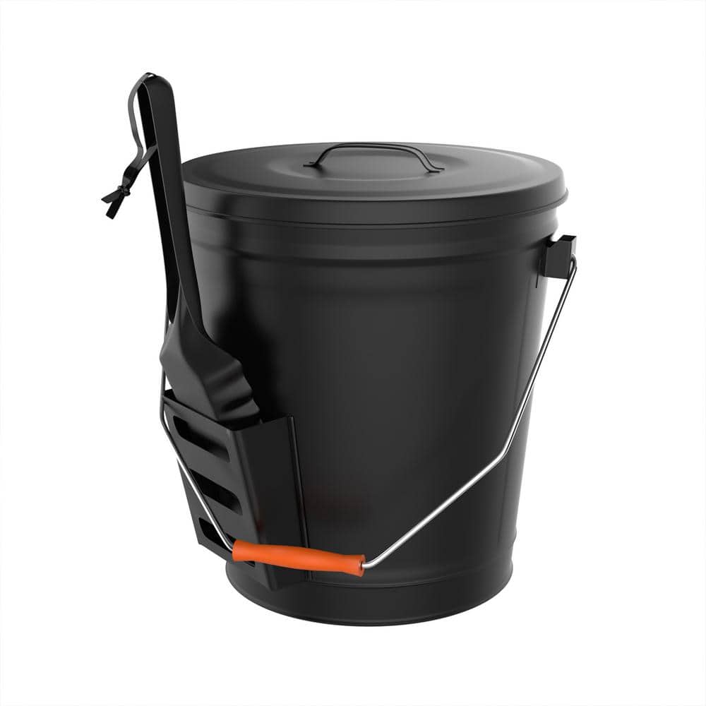 4.75 Gal. Ash Bucket with Lid and Shovel - Hercitys
