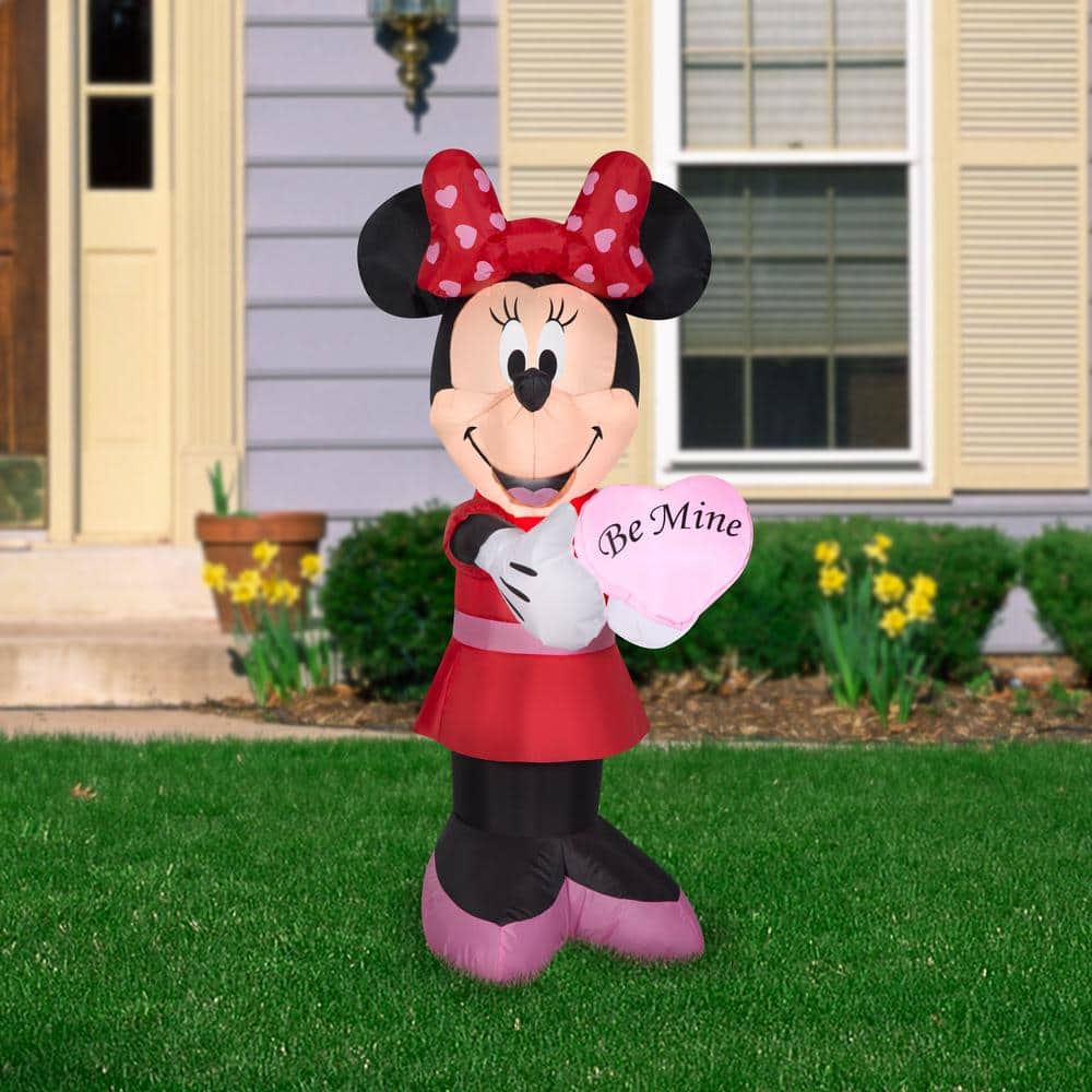 3.5 ft. Tall Airblown Minnie Holding Heart - Hercitys