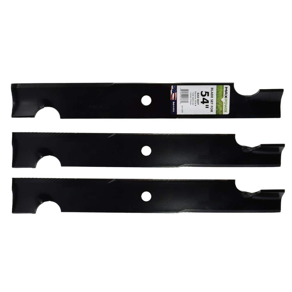 3 Blade Set for Many 54 in. Cut Bad Boy Mowers Replaces OEM # 038-0005-00 - Hercitys