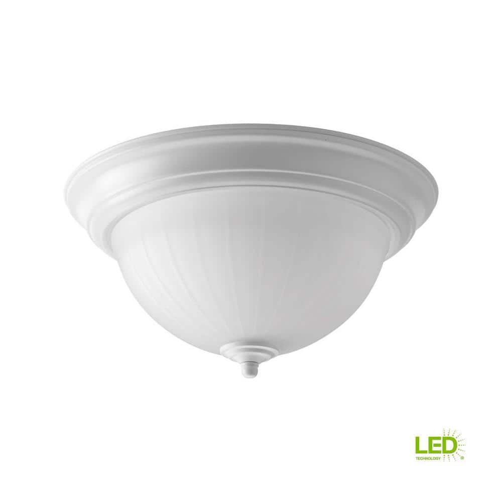 11.375 in. 1-Light White Integrated LED Flush Mount - Hercitys