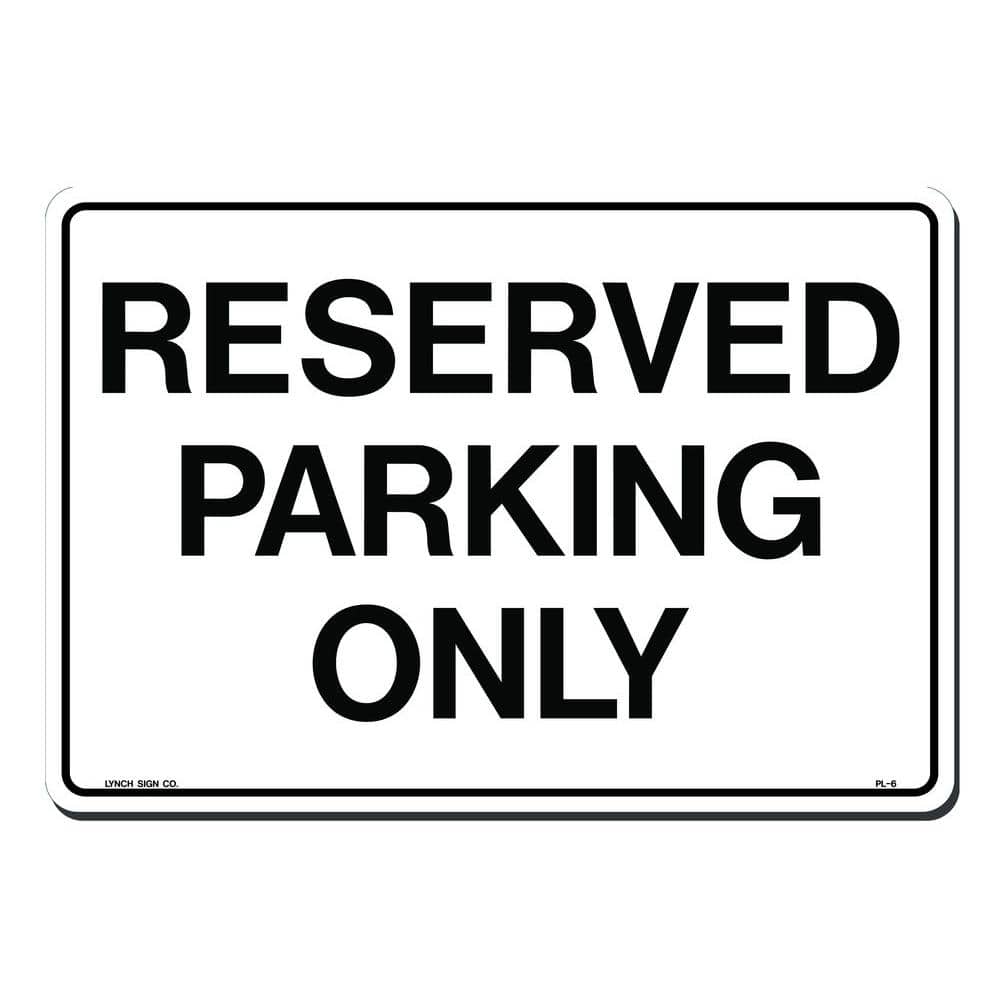 14 in. x 10 in. Reserved Parking Only Sign Printed on More Durable, Thicker, Longer Lasting Styrene Plastic - Hercitys