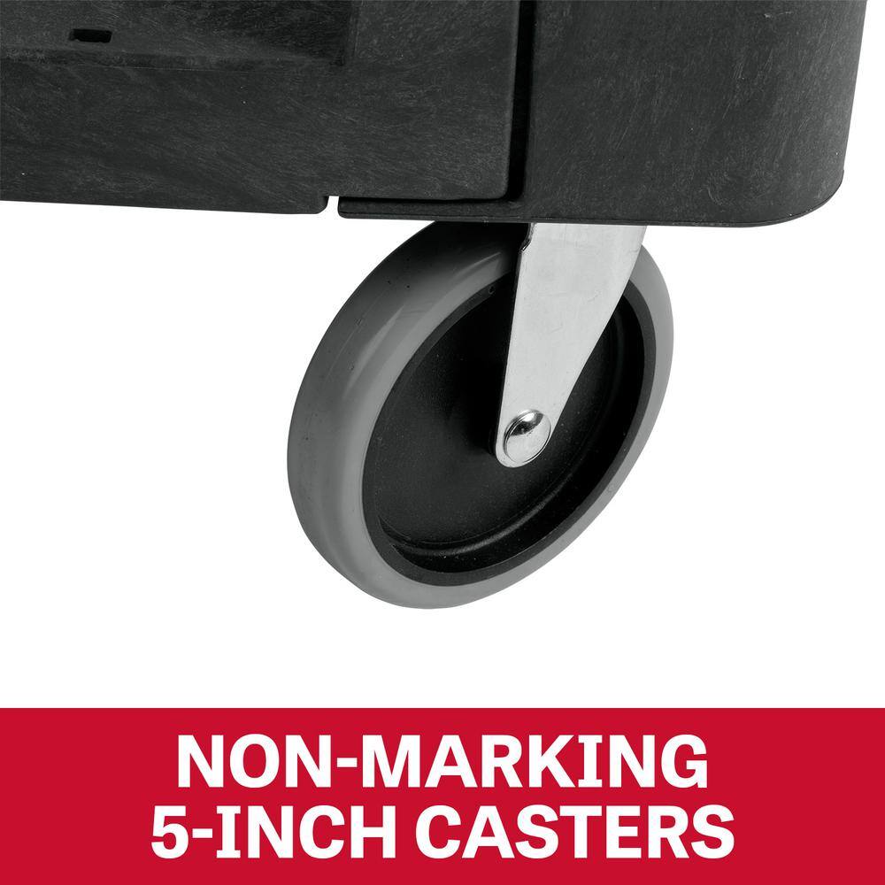 19 in. PUC-3819 Flat Top Resin Utility Cart - Hercitys