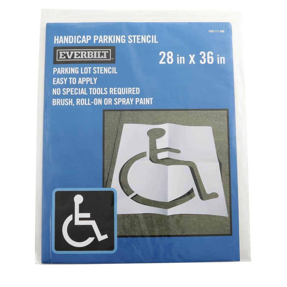 30 in. x 36 in. Handicap Parking Lot Stencil - Hercitys