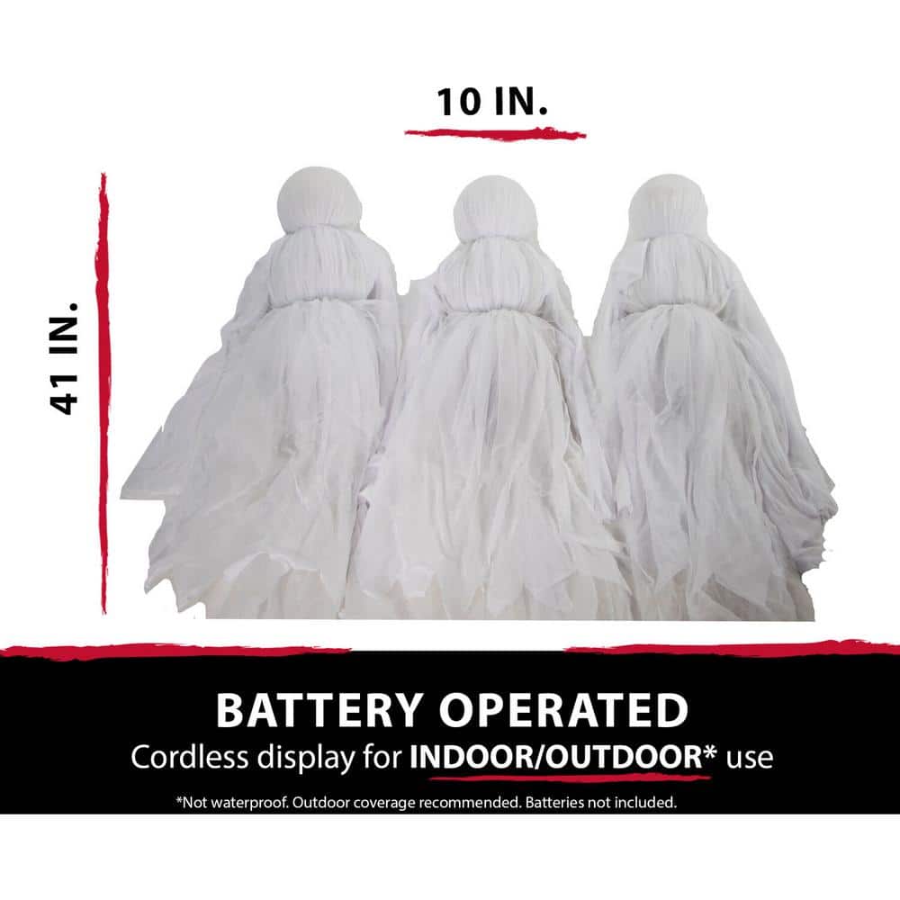 41 in. Light-Up Lawn Ghosts Halloween Prop - Hercitys