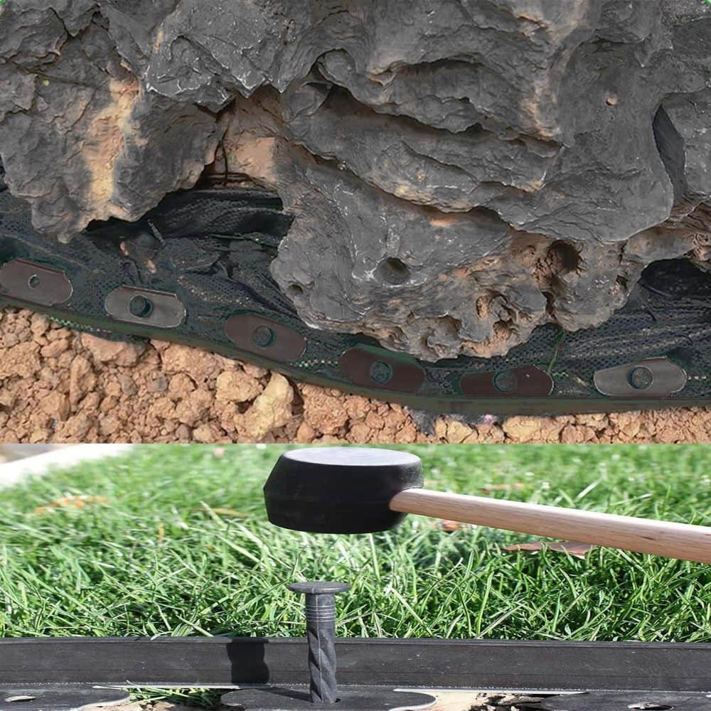 2 in. H x 40 ft. W No-Dig Plastic Landscape Edging Kit, Paver Edging - Hercitys